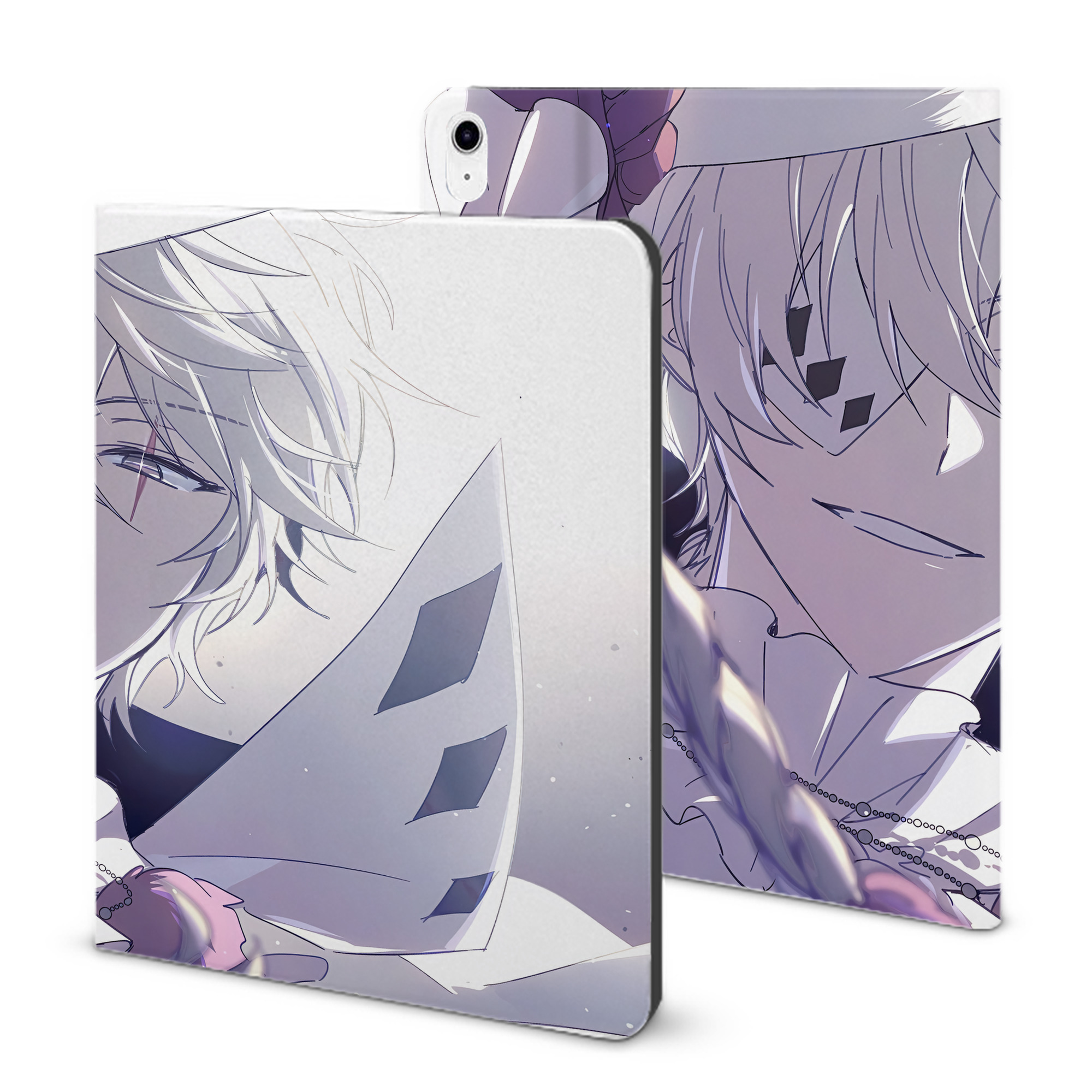 （画像用） 文豪ストレイドッグス Bungo Stray Dogs IPad ケース ブック型 PUレザー TPU 耐衝撃 軽量 薄型 ペン収納なし 全面保護 IPad 各モデル対応